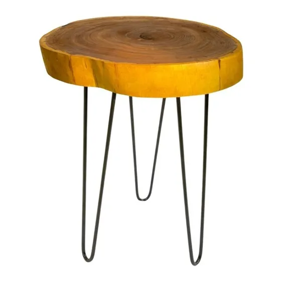 Banco Hairpin Leg Banqueta Tora Tronco Bolacha Rustico