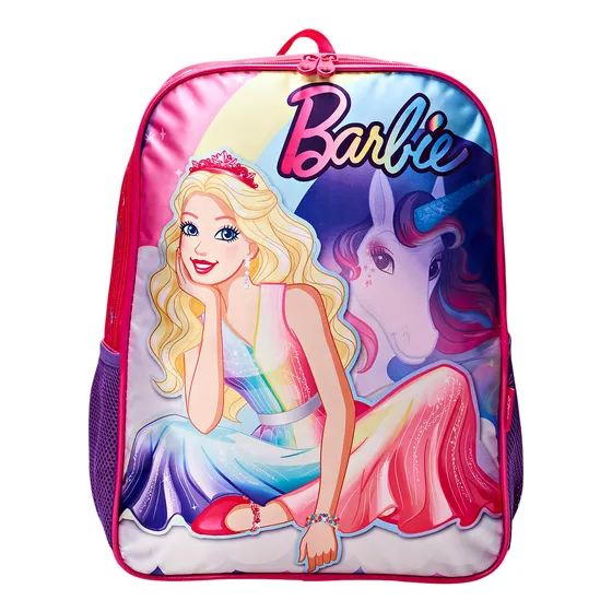 Mochila Escolar P/ Meninas Barbie Sereia Com 19l Luxcel