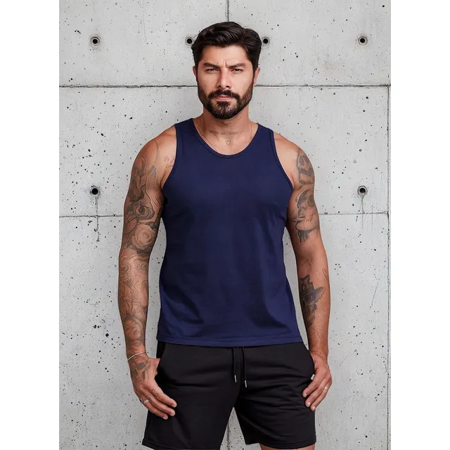 Camiseta Masculina Regata Academia 100% Algodão