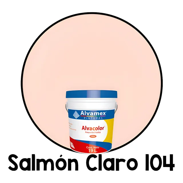Pintura Vinílica Int-exterior Cubeta 19l Alvacolor 4 Años Salmon Claro