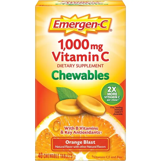 Vitamina C Sabor Naranja 1000 Mg 40 Tab Masticables