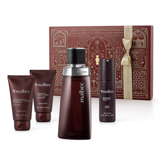 Kit Presente Malbec Tradicional Masculino O Boticário Clássico Original