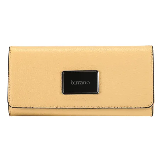 Billetera Monedero Vallarta Dama Mujer Terrano Amarillo Liso