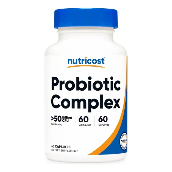 Probiotic Complex probioticos cepas sabor sin sabor Nutricost en cápsula 61 g