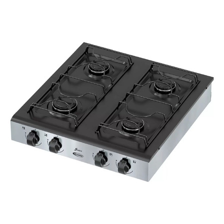 Fogão À Gás Clarice Junior 4b Mesa Preto&inox Fogão À Gás Clarice Junior 4b Mesa Preto&inox