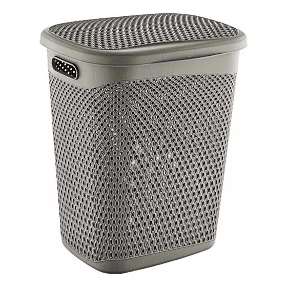 Cesta De Lavanderia Color Gris 55 Lts