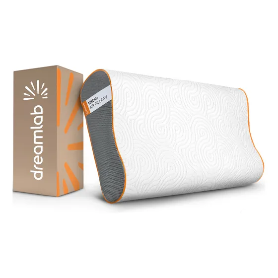 Almohada Ortopédica Cervical Memory Foam Gel Dreamlab Neck+ Estándar | Almohada de Cuello, Tela Bambú, Hipoalergénica, Certificada CertiPUR-US, Oeko-Tex Standard 100 | Firmeza: Firme Medio