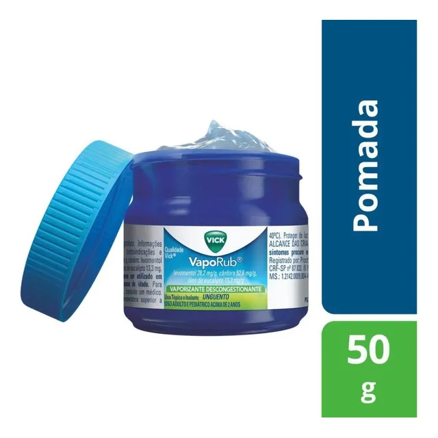 Vick Vaporub 50gr Dores E Resfriado Gripe Alergia Rinite