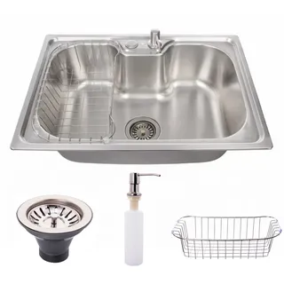 Cuba Cozinha Pia Gourmet Em Aço 304 Inox 60x42 C/ Acessórios Cuba Cozinha Pia Gourmet Em Aço 304 Inox 60x42 C/ Acessórios