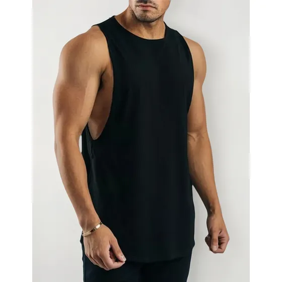 Musculosa Deportiva Hombre Basica Lisa Verano Algodón