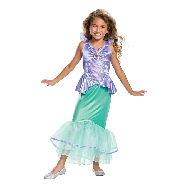 Disfraz Princesa Disney Ariel Niñas Talla 3 A 6 Años Nuevo