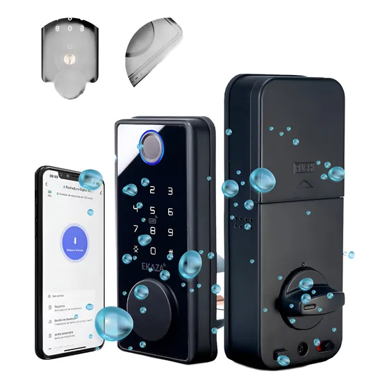 Fechadura Digital Biométrica Wifi Tuya Prova D'agua Airbnb