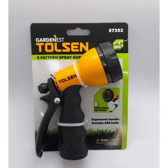 Pistola De Riego Boquilla De 8 Patrones Marca Tolsen