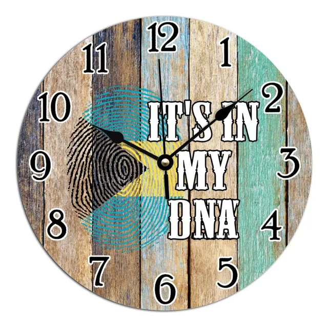 Bahama Pvc Art Reloje 12x12  Silencioso Tictac Bateria Reloj