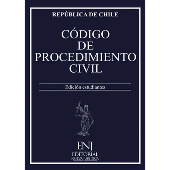 Codigo De Procedimiento Civil 2025. Edicion Estudiante, De Varios Es. Editorial Editorial Nueva Juridica, Tapa Blanda En Español, 2025