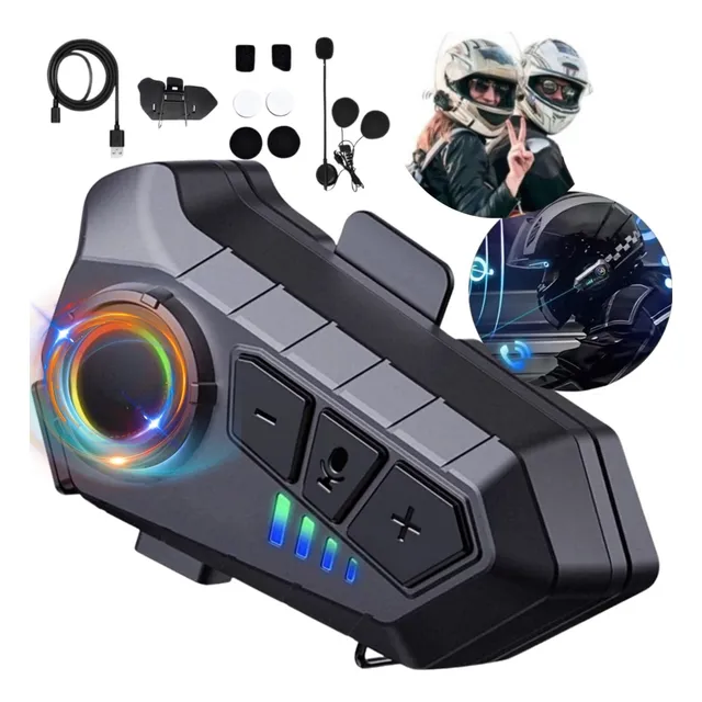Fone De Ouvido Capacete Sem Fio Moto Comunicador Bluetooth