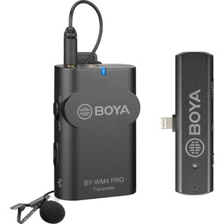Microfone Lapela Sem Fio Boya By-wm4 K3 Para Ios - Lightning Microfone Lapela Sem Fio Boya By-wm4 K3 Para Ios - Lightning