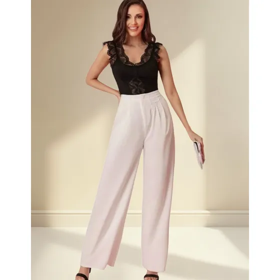 Pantalónes Color Blanco/ Pantalón Palazo / Pantalónes Fiesta