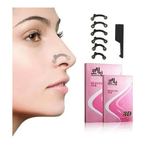 Respingador Nasal Prótesis Correctora De Nariz Perfiladores Color Negro