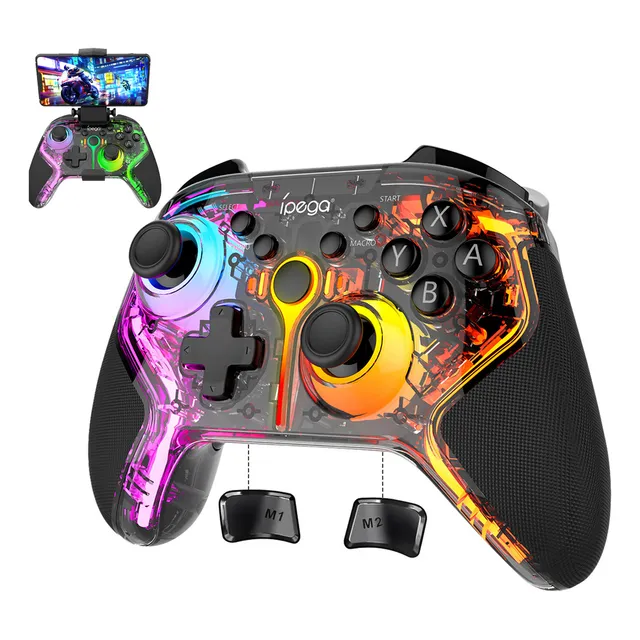 IPEGA Control Bluetooth Android Gamepad Para Android Y PC Inalambricos Para Nintendo Switch Controles Gamer Joystick Cyber Rgb Pg-9666th