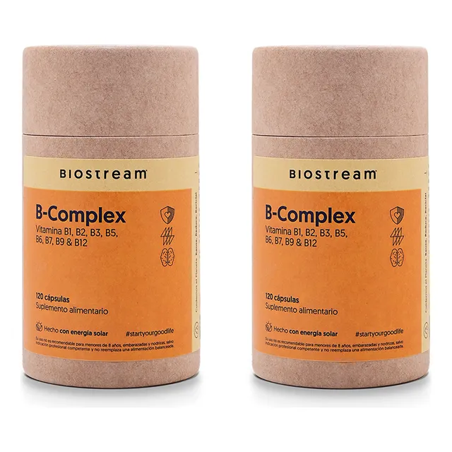 Pack X2 Vitaminas Esenciales B-complex 120 Caps Biostream