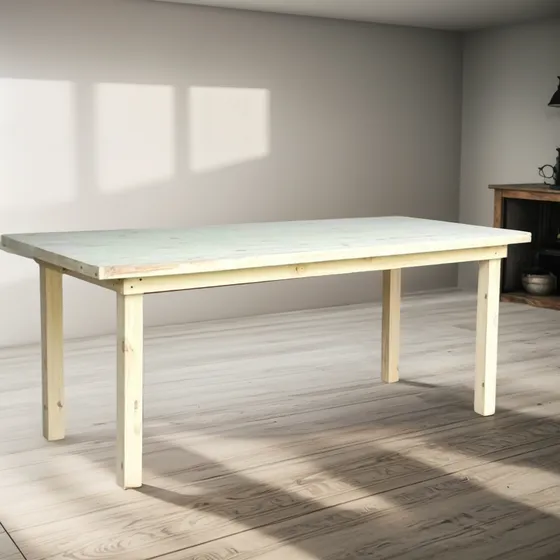 Mesa De Comedor De Pino Patas 3x3 200x85.