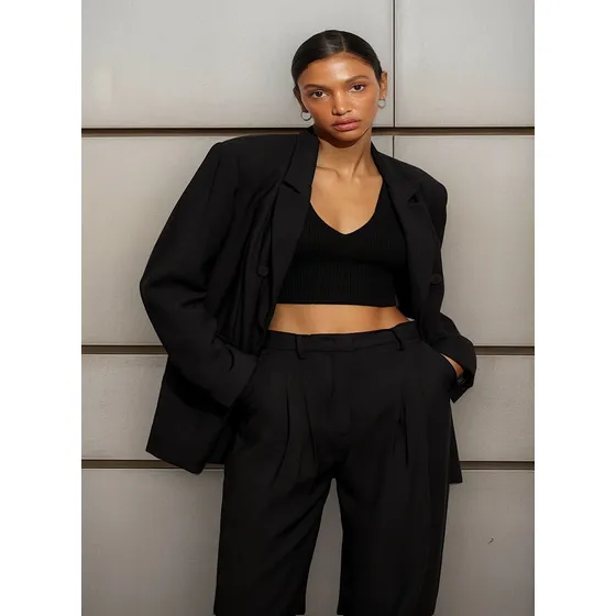 Blazer Mujer Seven  Negro Rayón 28080929-10