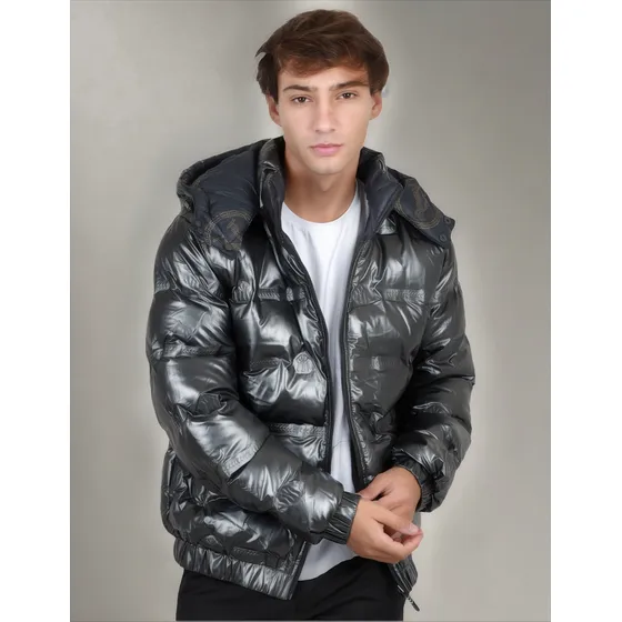 Campera Inflada Hombre Capucha Desmontable Oldtown Polo