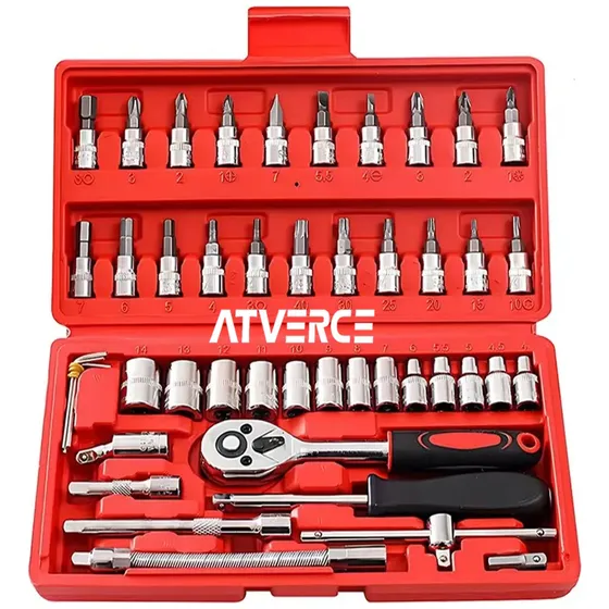 Juego De Herramientas Dados Llave Mecánicas Autocle 46pcs Atverce