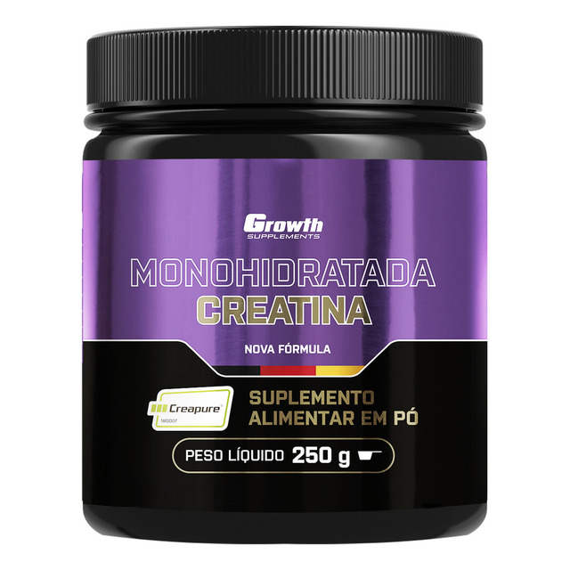 Creatina Creapure 250g Growth Supplements - Sem Sabor Em Pó Creatina Creapure 250g Growth Supplements - Sem Sabor Em Pó