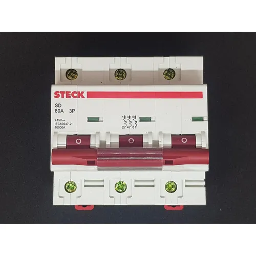 Disjuntor Tripolar 80a 220/380v 10ka Curva C Steck