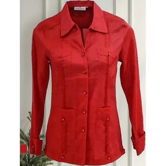Guayaberas Para Dama 100% Lino