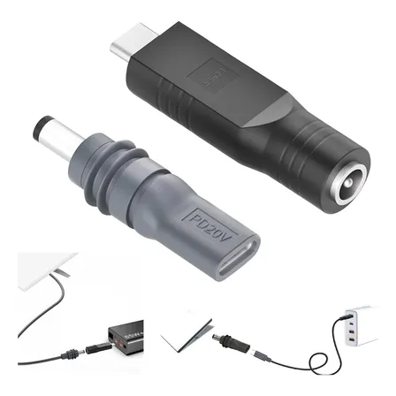 Adaptador Starlink Mini Cabo Alimentação Tipo C Para Dc 2pcs Preto E Cinza 20v