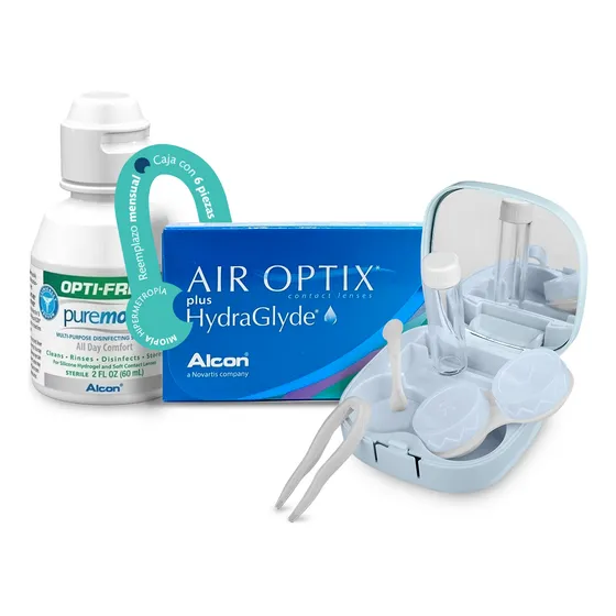 Lentes De Contacto Air Optix Hydraglyde Mensual 6 Piezas