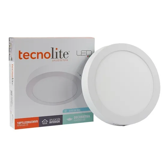 Lámpara 18w Sobreponer Blanca Ankaa Ill Luz Fría Tecnolite Estructura Blanco