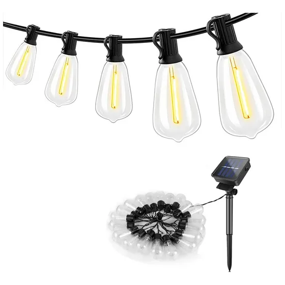 Extensión Luces Focos Vintage De Cadena Para Exteriores 10 M