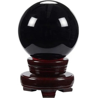 Bola De Cristal De Obsidiana Negra 8cm Adornos Para El Hogar Bola De Cristal De Obsidiana Negra 8cm Adornos Para El Hogar