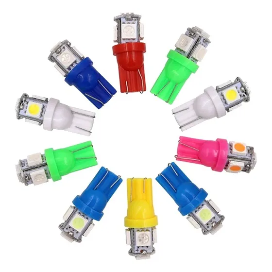4 Cocuyo/bayoneta/bombillo Luz Led T10 Piña Fijo Moto/carro 