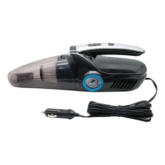 Aspiradora De Auto + Compresor De Aire 2 En 1 Color Negro