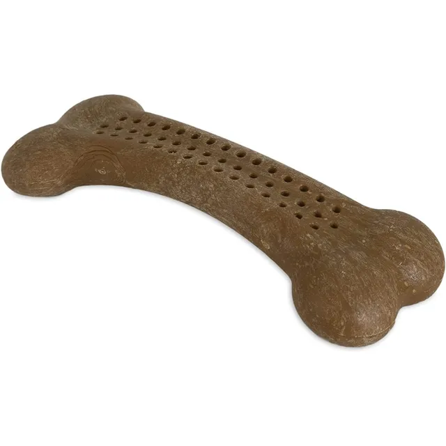 Hueso Masticable Perros Nylon Sabor Menta Petmate 17 Cms
