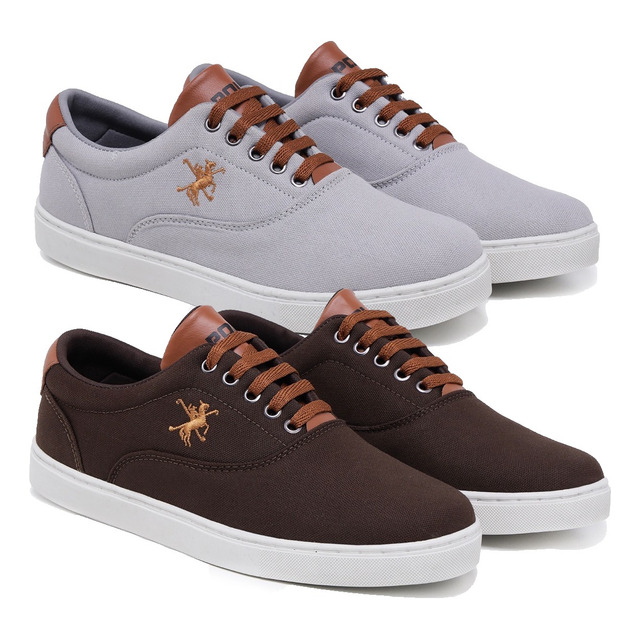 Kit 2 Tênis Polo Fran Sapatenis Masculino Casual Cano Baixo Kit 2 Tênis Polo Fran Sapatenis Masculino Casual Cano Baixo