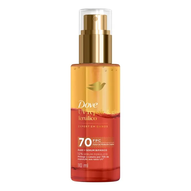 Dove Óleo e Sérum Bifásico UV Repair & Glow + Ferúlico 110ml