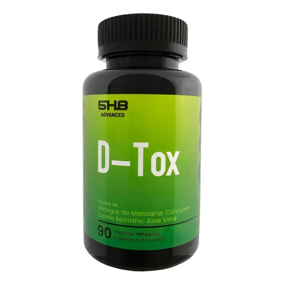 5h8 D-tox Vinagre De Manzana,curcuma,cardo Mariano 90pz Sabor Sin Sabor