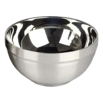 Bowl De Acero Cromado C/ Borde 18 Cm