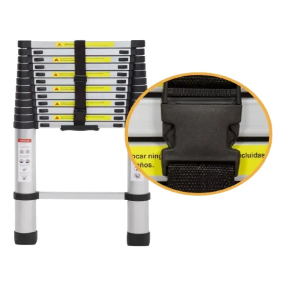 Escalera Telescópica 12 Peldaños 3.8m 150kg Kache Tools