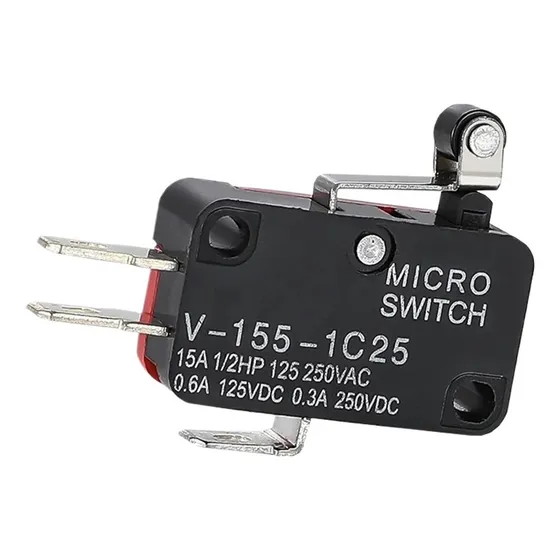 Kkfaus 10pcs V-155-1c25 Inching Switch, Limit Switch, Short