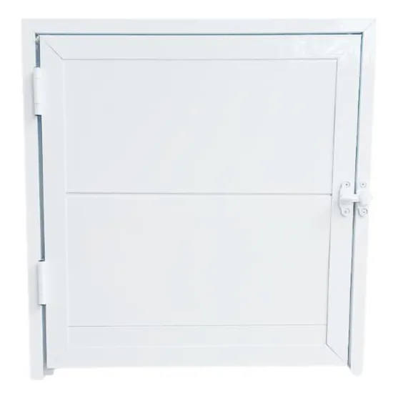 Porta Portinhola Branca 45x45 Alumínio Lambri Fechada