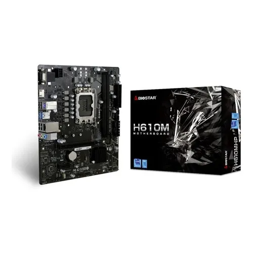 Placa Mae 1700p Biostar H610mhp M.2 Hdmi Vga Ddr4 121/13ª Cor Negro