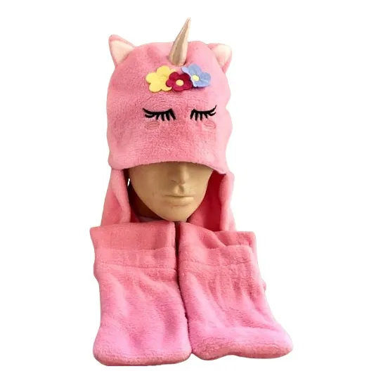 Kit Inverno Infantil Personagens: Touca / Gorro + Luvas