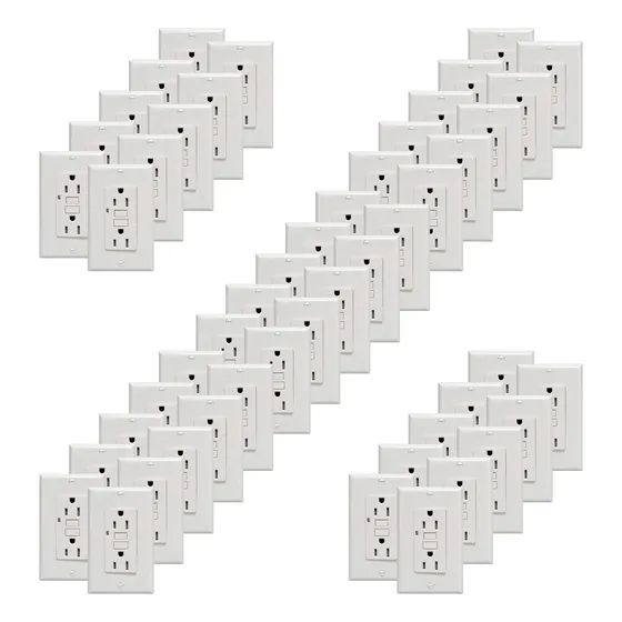 Receptáculo Gfci Dúplex 15 A Con Led Color Blanco